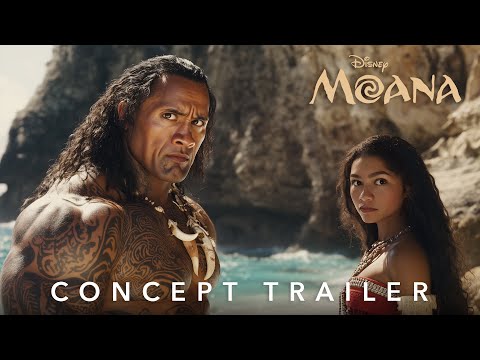 MOANA Live Action - Concept Trailer (2024) Zendaya, Dwayne Johnson | Disney