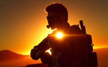 Create a high definition, realistic image that captures the essence of a new dawn, hinting at a spy thriller animation. This should be dominated by early morning light, possibly a sunset and a silhouette of a male spy figure with modern tactical gear, goggles, and a sense of intense concentration. The imagery should hint at stealth, espionage, and high tensions, capturing the essence of a modern animated series focused on covert operations.