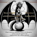 High-definition resonant tribute image showcasing the legacy of a legendary, anonymous anime series narrator, symbolized with a dragon perched on a ball, signifying the powers and voice that captivated millions globally. Please emphasize the elements of heroic and dramatic narration often featured in anime.