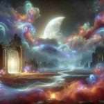 Realistic and high-definition image rendering of an exciting, mystical scene titled 'Intertwined Destinies'. In the image, a grand, moonlit landscape reveals an enticing gateway enveloped in enchanting, swirling mists of color. The ambiance is brimming with magical energy. The beautiful concoction of mystery and magic might hint at a world beyond human comprehension, filled with extraordinary beings and supernatural phenomena.