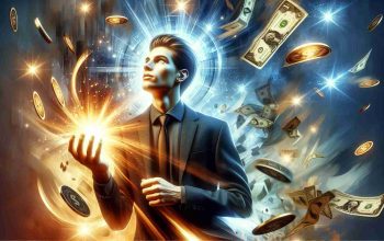 A high-definition, realistic illustration of a thematic concept titled 'A Sudden Shift in Fortune'. This image should personify a significant, sudden change in luck or circumstances, possibly through the representation of unexpected wealth or beneficial outcomes. Perhaps it could depict an unassuming individual becoming empowered or triumphant in a surprising turn of events. Use your creativity to imagine this transformative power and how it might visually manifest.